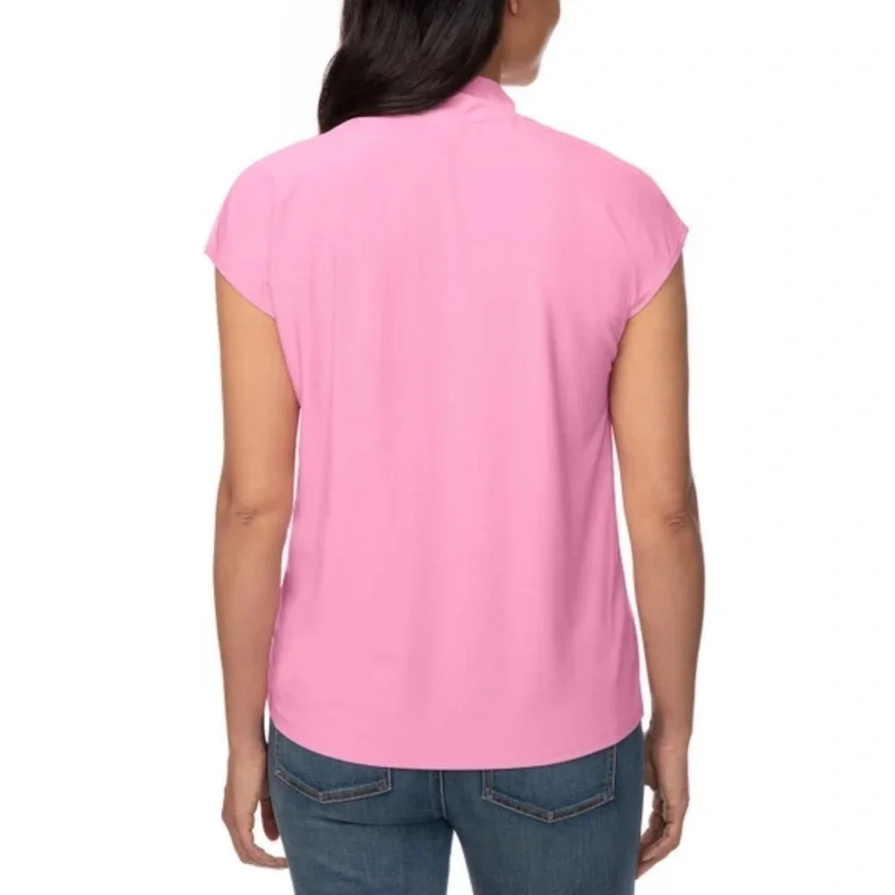 Buffalo Ladies' V-Neck Short Sleeve Blouse - Picture 9 of 15